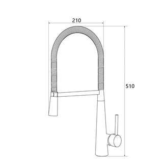 Europe's Choice: Brass Kitchen Faucet - Hot & Cold, Spring Pull Down