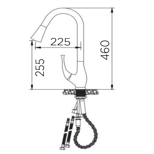 Manufacturer Brass Pull Down Kitchen Faucet - Customizable Colors