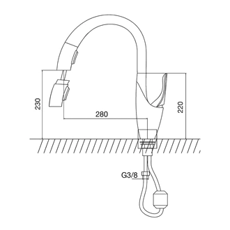 Single Handle Deck Mounted Hot Cold Brass Kitchen Tap - For Trade EU