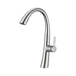 Commercial Deck Mount Pull Out Kitchen Mixer Tap - Brass Single Lever