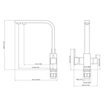 3-Way Hot Cold Filtered Kitchen Tap Dual handle filtered kitchen faucet