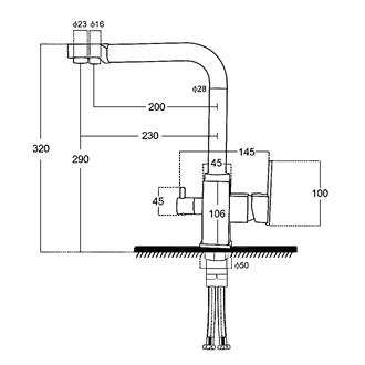 Single Handle Filtered Kitchen Faucet: Hot & Cold Kitchen taps with Built-in Filtration