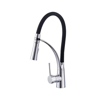 Customizable Color Options: Brass Kitchen Faucet - Deck Mount, Spring Pull Out