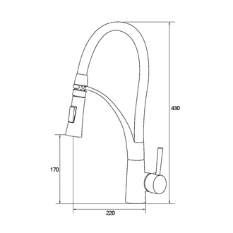 Customizable Color Options: Brass Kitchen Faucet - Deck Mount, Spring Pull Out