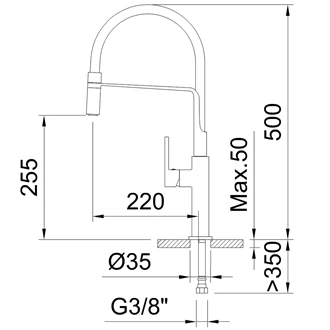 Premium Quality Brass Kitchen Faucet - Customizable, Deck Mounted
