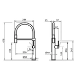 Single Handle Spring Pull Out Brass Kitchen Faucet - Hot/Cold, Europe B2B Supplier