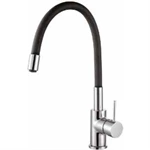 Deck Mount Hot & Cold Chrome Brass Kitchen Faucet - Single Hole B2B