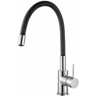 Deck Mount Hot & Cold Chrome Brass Kitchen Faucet - Single Hole B2B