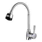 B2B Supplier: Chrome Brass Single Lever Deck Mount Kitchen Faucet