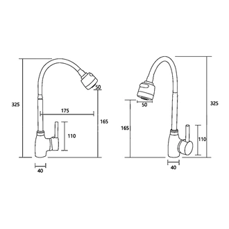 B2B Supplier: Chrome Brass Single Lever Deck Mount Kitchen Faucet