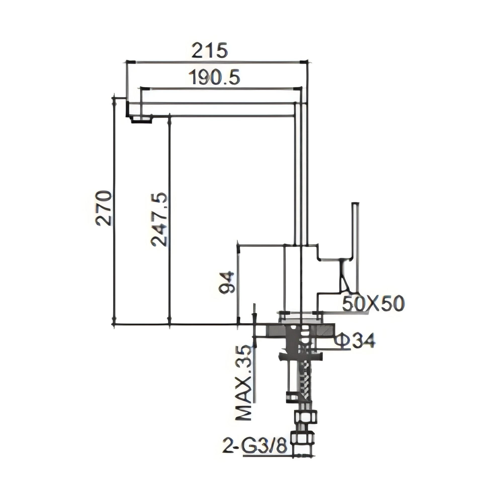 Deck Mounted Chrome on Brass Kitchen Mixer Tap - Wholesale Supplier