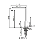 Deck Mounted Chrome on Brass Kitchen Mixer Tap - Wholesale Supplier