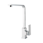 Chrome Finish Brass Single Handle Kitchen Faucet Deck Mount