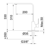 Chrome Finish Brass Single Handle Kitchen Faucet Deck Mount
