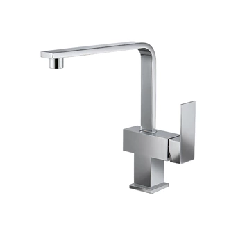 B2B Chrome Brass Hot & Cold Double Lever Deck Mounted Kitchen Tap