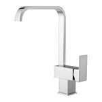 Hot Cold Chrome Brass Single Lever Deck Mount Kitchen Mixer Tap