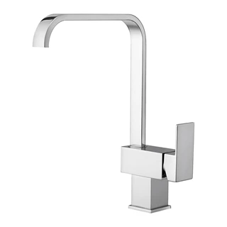 Hot Cold Chrome Brass Single Lever Deck Mount Kitchen Mixer Tap