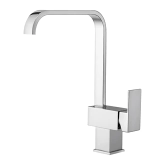 Hot Cold Chrome Brass Single Lever Deck Mount Kitchen Mixer Tap