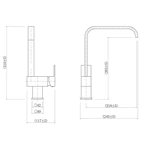 Hot Cold Chrome Brass Single Lever Deck Mount Kitchen Mixer Tap