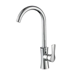 Chrome Brass Single Handle Deck Mount Kitchen Faucet