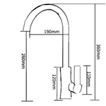 Chrome Brass Single Handle Deck Mount Kitchen Faucet