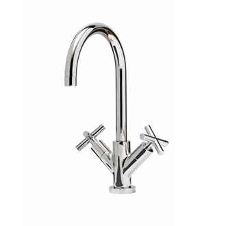 Deck Mounted Chrome Plated Brass Two Handle Kitchen Faucet - Bulk Buy