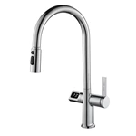 deck mounted brass kitchen faucet digital temperature display supplier Europe