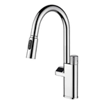 deck mounted single hole brass kitchen faucet digital temperature display supplier