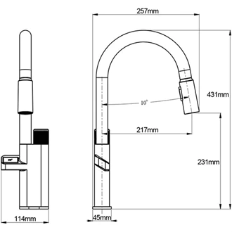 deck mounted single hole brass kitchen faucet digital temperature display supplier