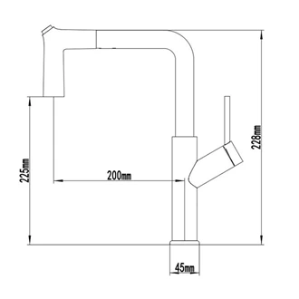 Wholesale Inquiries Welcome: Brass Kitchen Tap - Single Handle, Pull Out