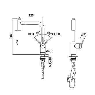 Wholesale Inquiries Welcome: Brass Kitchen Tap - Single Handle, Pull Out