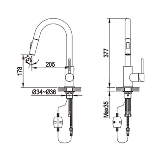 European kitchen fixtures wholesaler single lever kitchen mixer
