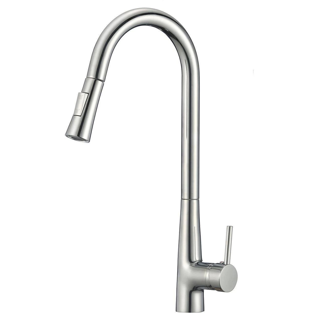 Customizable Color Brass Kitchen Faucet with Pull Out Sprayer - Single Handle, Deck Mount for European Market