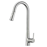 Customizable Color Brass Kitchen Faucet with Pull Out Sprayer - Single Handle, Deck Mount for European Market
