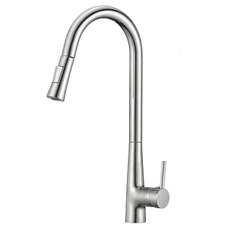 Customizable Color Brass Kitchen Faucet with Pull Out Sprayer - Single Handle, Deck Mount for European Market