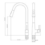 Customizable Color Brass Kitchen Faucet with Pull Out Sprayer - Single Handle, Deck Mount for European Market