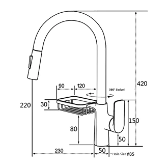 Bulk Purchase: Brass Kitchen Taps with Pull Down Feature - Single Lever, Deck Mounted, Color Options
