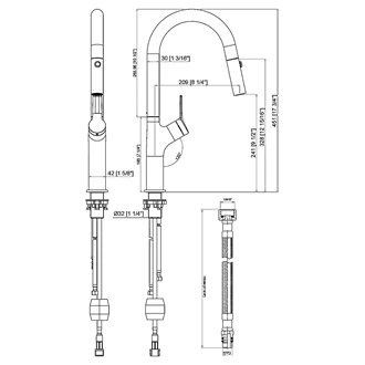Wholesale Hot & Cold Brass Kitchen Faucet - Single Handle, Pull Out, Deck Mounted - Custom Colors for EU