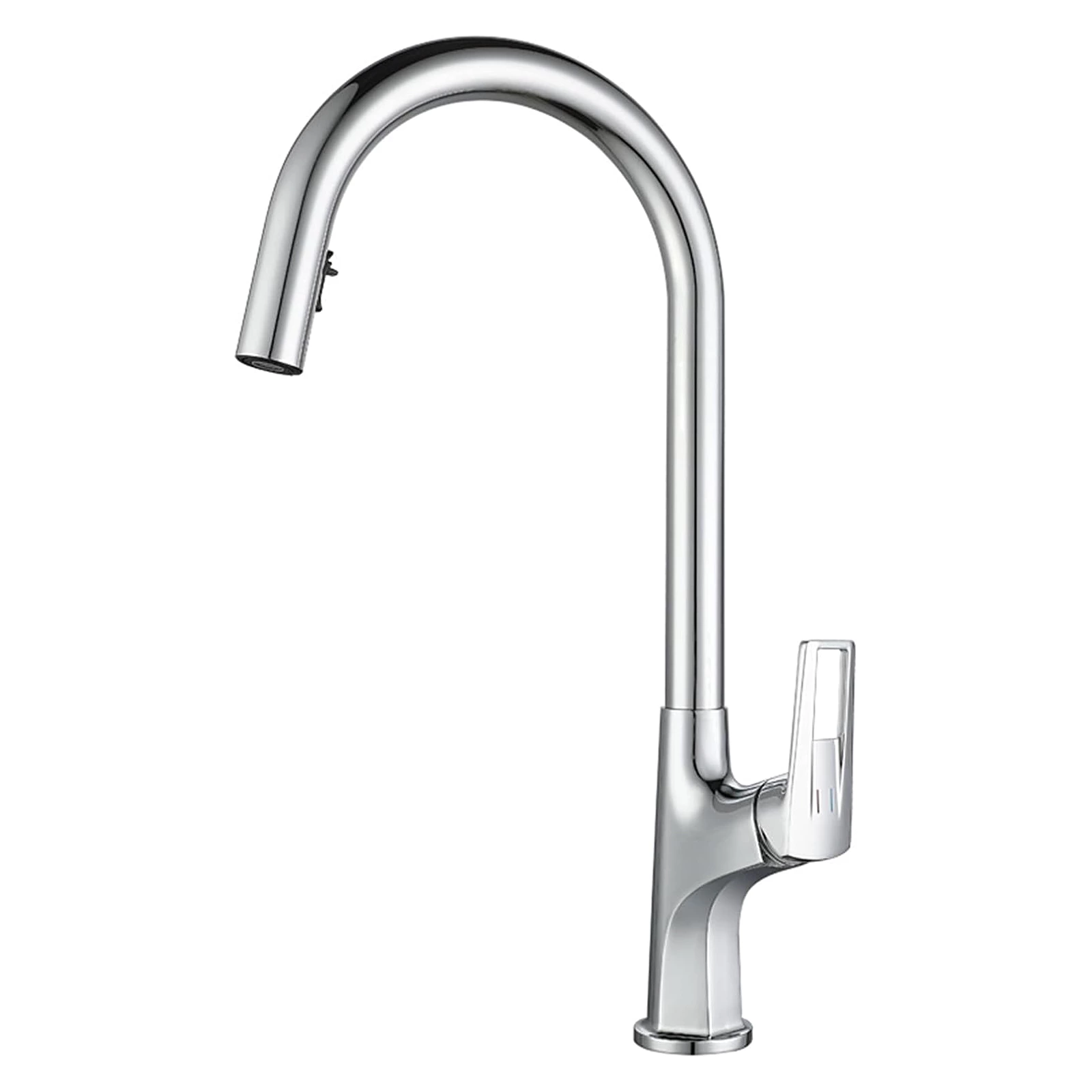 Single Handle Brass Kitchen Tap with Pull Out - Deck Mounted, Hot & Cold, Custom Color Options for European Buyers