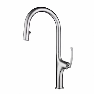 Europe's Choice: Brass Kitchen Mixer with Pull Down Spray - Single Lever, Deck Mounted, Color Customizable