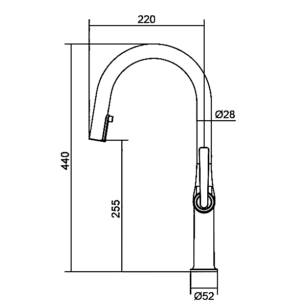 Europe's Choice: Brass Kitchen Mixer with Pull Down Spray - Single Lever, Deck Mounted, Color Customizable