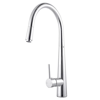 Brass Kitchen Faucet for Trade - Single Handle, Pull Out, Deck Mounted, Hot/Cold, Customizable Colors