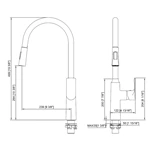 Deck Mounted Single Lever Brass Kitchen Tap - Pull Down, Hot & Cold, Custom Color Options