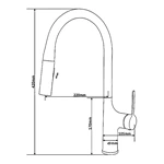 Commercial Brass Kitchen Tap with Pull Out - Single Handle, Deck Mounted, Color Options for European Projects