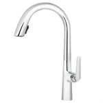 European Standard Single Lever Brass Kitchen Faucet - Pull Down, Deck Mount, Hot & Cold, Custom Colors