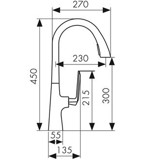 European Standard Single Lever Brass Kitchen Faucet - Pull Down, Deck Mount, Hot & Cold, Custom Colors