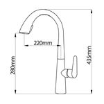 Brass Pull Down Kitchen Faucet - Single Lever, Deck Mounted, Customizable Colors