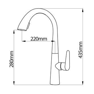Brass Pull Down Kitchen Faucet - Single Lever, Deck Mounted, Customizable Colors