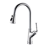 Single Handle Brass Kitchen Tap with Pull Out Sprayer - Deck Mounted, Hot & Cold, Custom Color Options for Europe