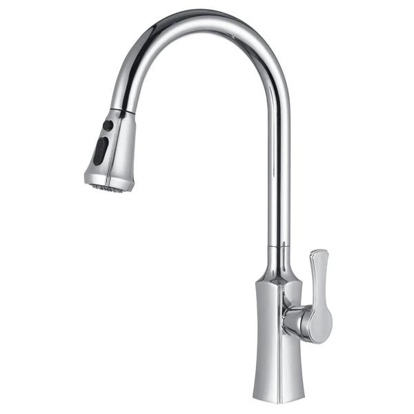 Brass Kitchen Faucet for Wholesaler - Single Handle, Pull Out, Deck Mounted, Hot/Cold Water, Customizable Colors Europe